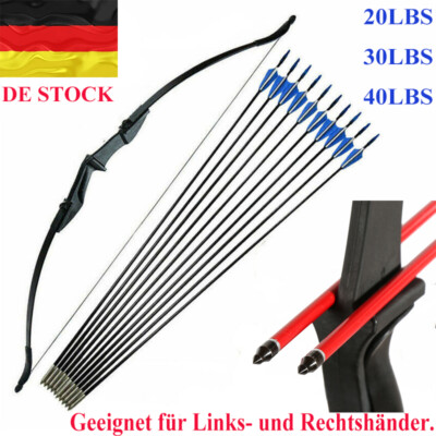 57 Zoll Takedown Recurvebogen Bogenschießen Jagdbogen RH/LH OR Target Pfeile Set