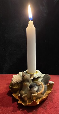 Fitz & Floyd Charming Tails Candleholder  Silent Night  Item: 93/451. New In Box