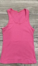 Hot Pink Twenty One Ribbed Tank Top size Large