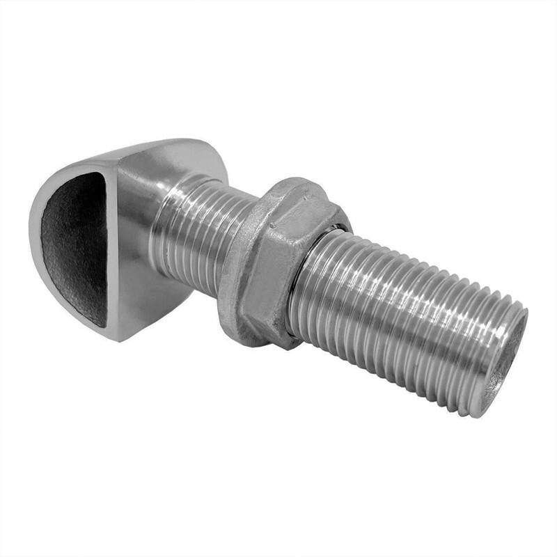 Marine 316 Stainless Steel I.D. 16MM Boat Thru Hull Threaded Intake ...