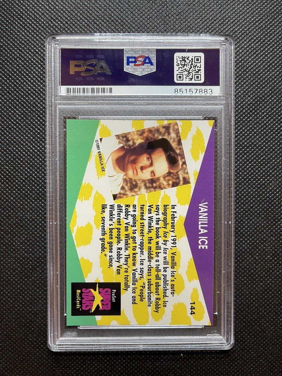 1991-92 Superstars Vanilla Ice Signed Card Hip Hop Auto PSA/DNA