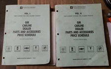 GM Dealer Parts/Accessories Price Schedule 1990 Vol 1 & Vol 2 20JS-1603-Y12