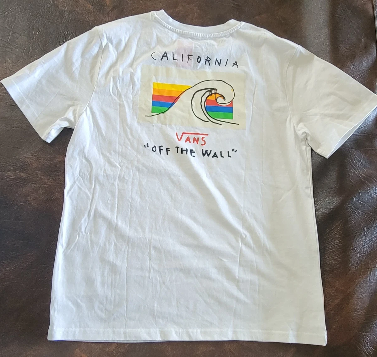 Vans off the wall rainbow hotsell t shirt