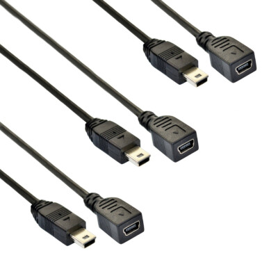 3x 1,2m USB 2.0 Mini B Verlängerung USB Mini Stecker auf USB Mini B Buchse