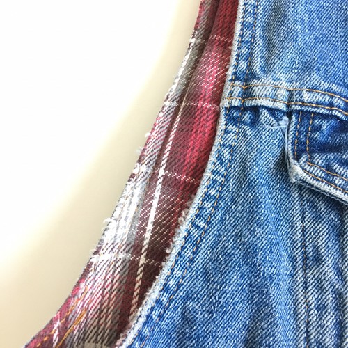 Vintage 90s Levis Men’s Blue Denim Vest Trucker Jacket Size XL WPL423 - 第 16/16 張圖片