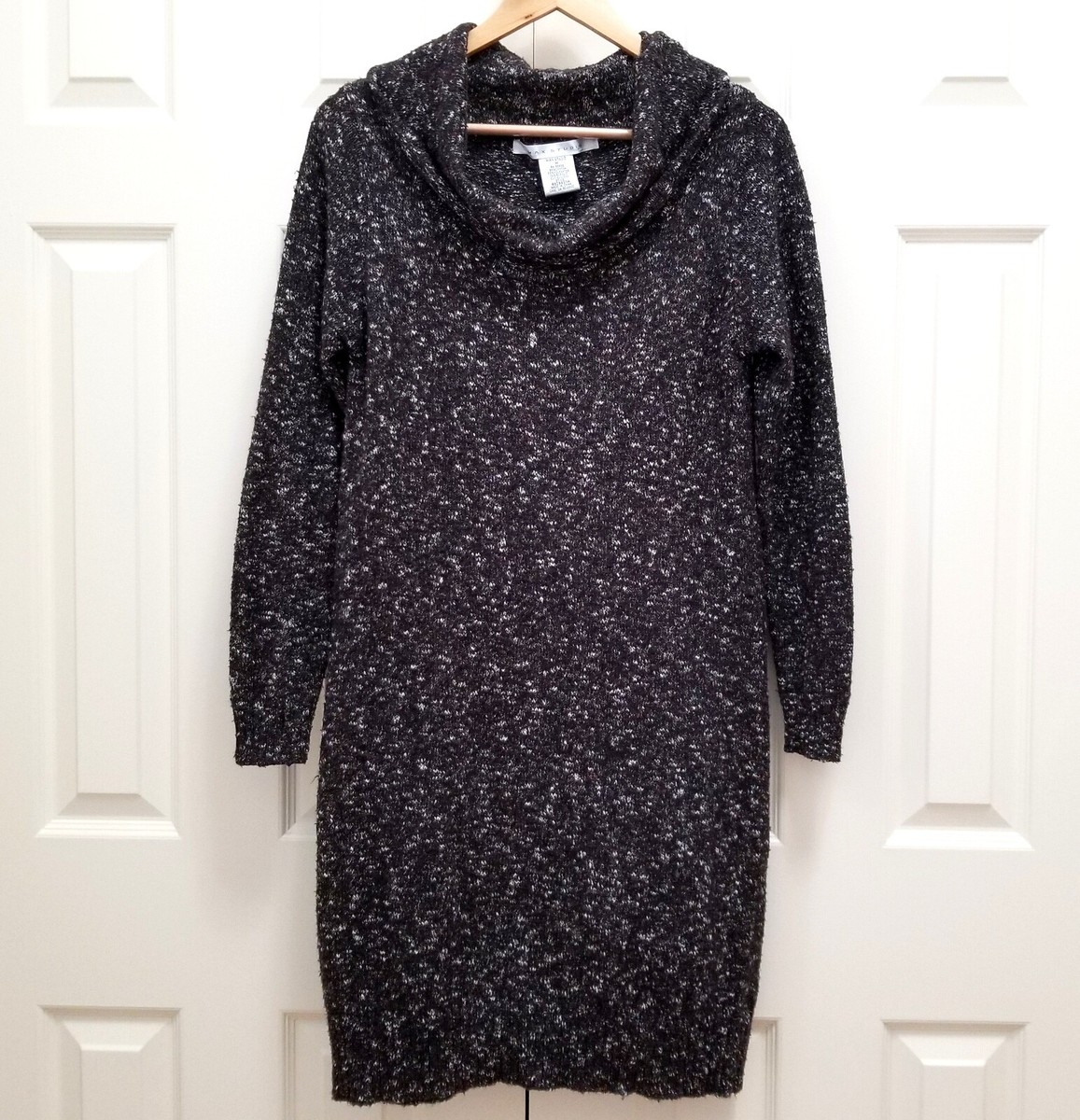 Women's Max Studio Steel Gray Multi-Color Thread Bodycon Sweater Cowl Dress  Sz M | eBay
