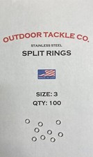Stainless Steel Split Rings - Size 3 - 100 Pieces - Made in USA