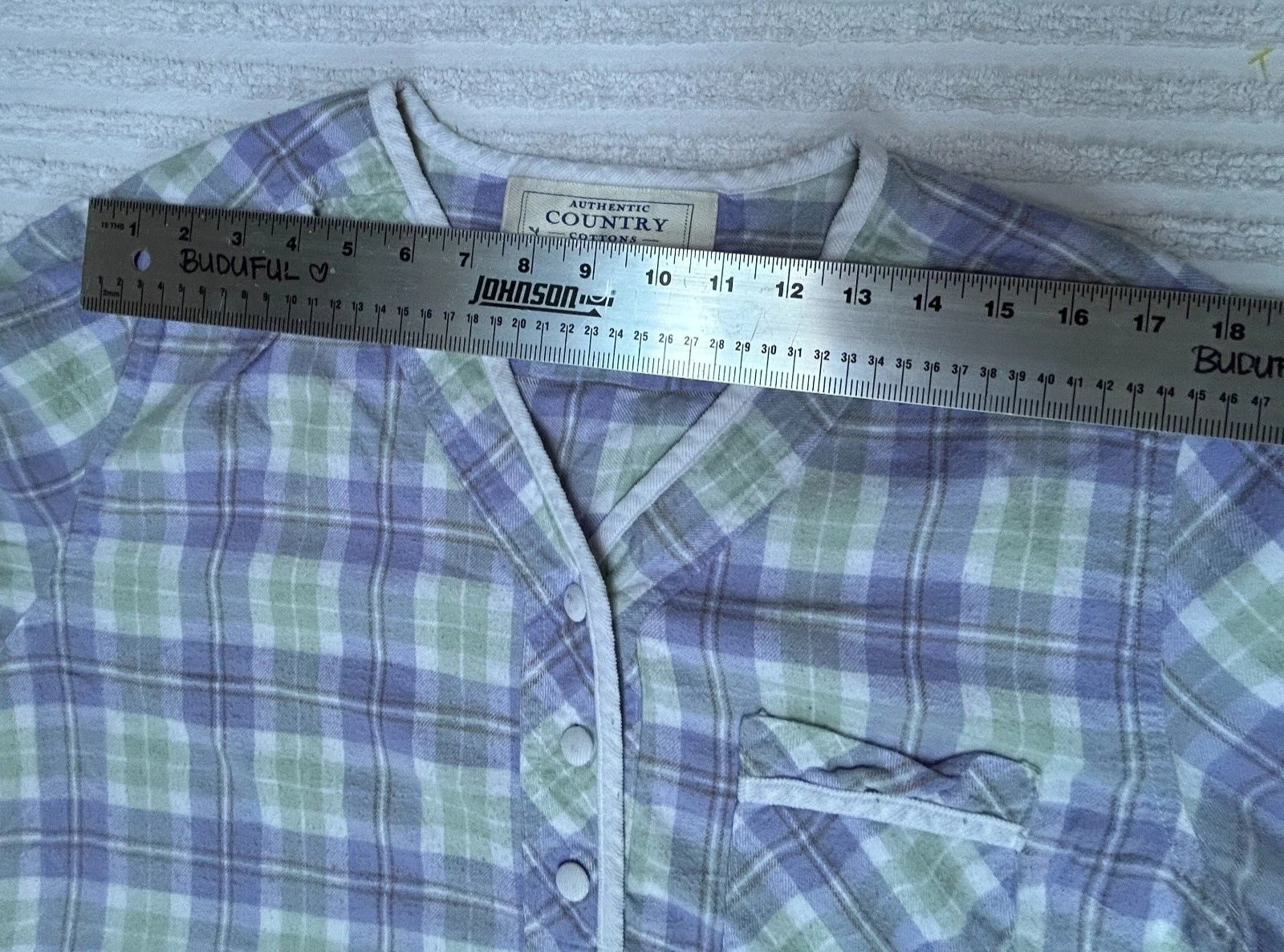 UNDERCOVER Abito piccolo vintage Victoria's Secret autentico country cotone quadri flanella