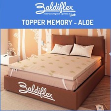 TOPPER CORRETTORE MATERASSO FLEX VISCO MEMORY FRESH SFODERABILE ANTIACARO ALOE