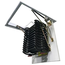 10.5FT Attic Pull Down Ceiling Ladder Access Stairs Carbon Steel Folding Loft L