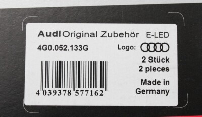 Genuine Audi logo rings accessory LED projector entry puddle