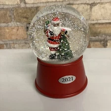 2021 Target Exc Christmas African American Black Santa Claus Musical Snow Globe