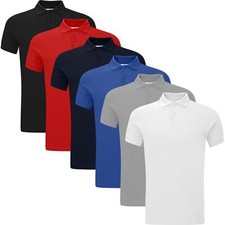 4 / 6 Pack Mens Polo Shirt Multipack Set Holiday Top Tipping T-Shirt Big Sizes