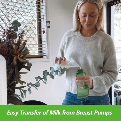 5PCS Silicone Reusable Breastmilk Baby Breast Milk Storage Bags Food Pouches AU - Picture 10 of 24