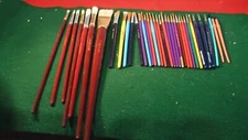 35 pcs Artist Paint Brushes Set+Storage Bag Acrylic Oil Watercolor Artcolor many