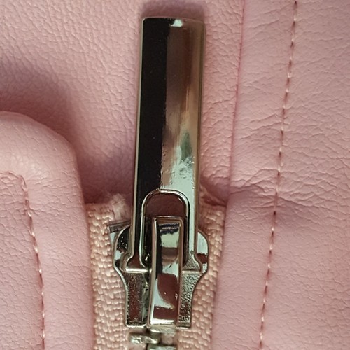 NWT Juicy by Juicy Couture Pink Faux Leather Women's XXL Asymmetric Zip Jacket - Picture 13 of 23