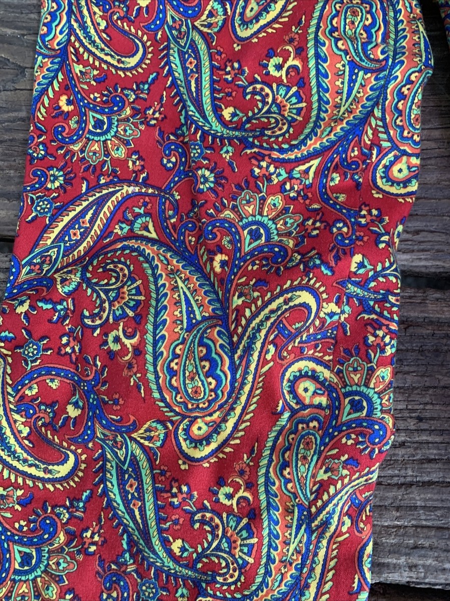 Vintage Paisley STUNNING BRIGHT COLORS Lauren Ralph Lauren