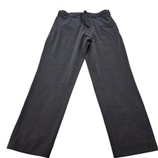 Uniqlo Men's Pants Straight 33/36 Adjustable Waist Grey 
