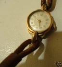@ OLD WOMEN'S WATCH GOLD PLATE CASE WITH GOLDSMITH'S PUNCH "RIB"