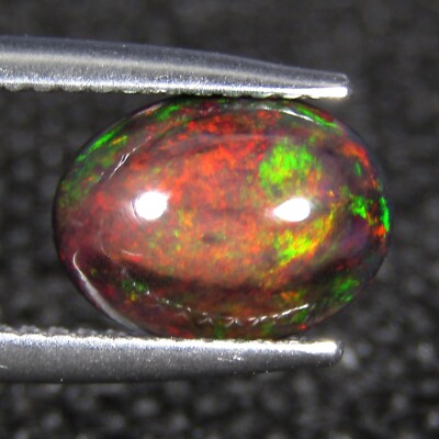 1.68 Cts WONDERFUL 3D MULTI-COLOR NATURAL WELO BLACK OPAL LOOSE GEMSTONE