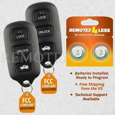 2 For GQ43VT14T Remote Control Key Fob Toyota Camry Solara 2002-2006