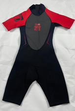 Body Glove Youth Swim Suit Size 10 Black Red ProB 2/1 MM Neoprene Laminated 56