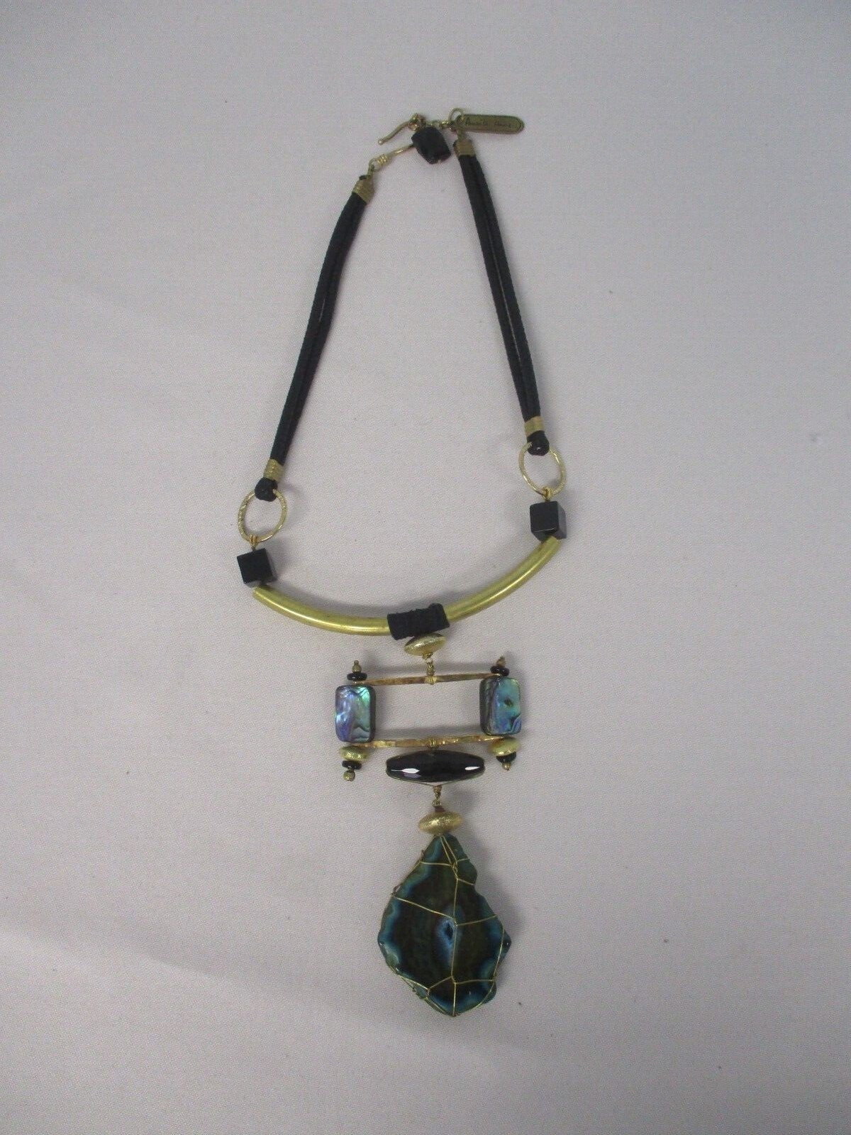 SIGNED AMRITA HANS DRAMATIC STATEMENT BLACK CORD … - image 1