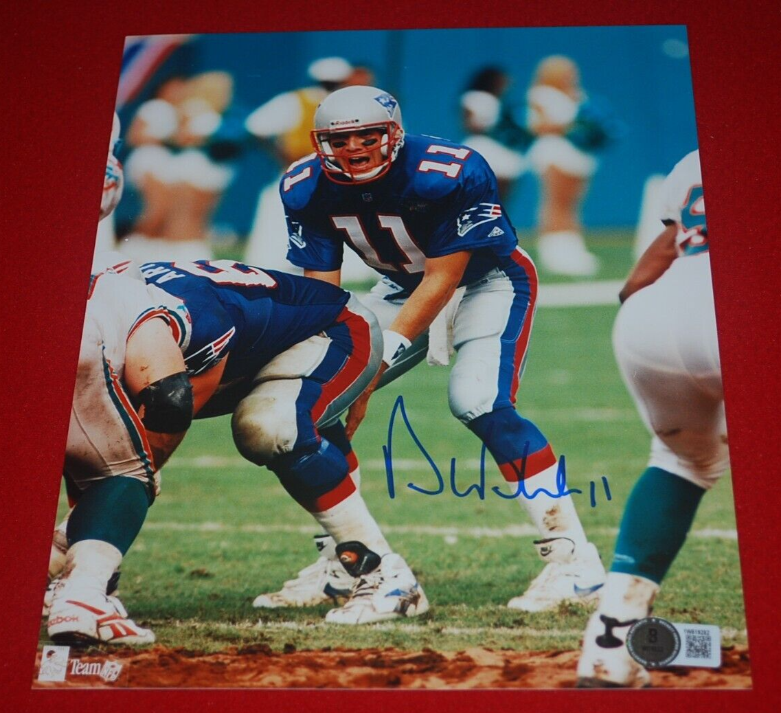 Drew Bledsoe Autographed Signed New England Patriots 8X10 Photo Beckett COA 1W519282 