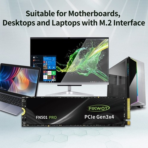 Fikwot 1TB 2TB M.2 NVMe SSD PCIe 3.0 3500MB/S Internal Solid State Drive LOT - Picture 7 of 15