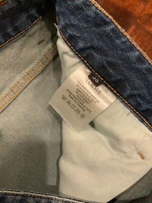 Loewe Blue Stonewashed Tapered Leg Logo Pocket Jeans, Size 38 | eBay