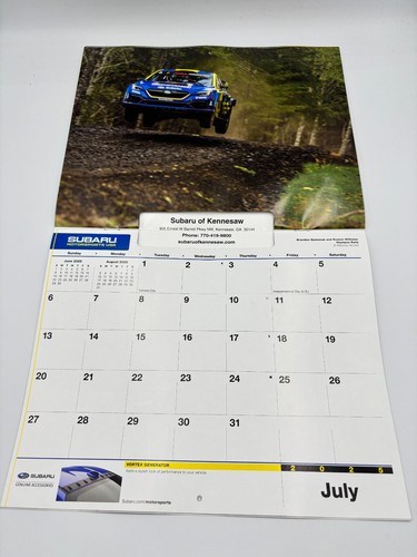 2025 Subaru Motorsports 13 Month Wall Calendar Great Photos Brand New VB WRX - Picture 9 of 16