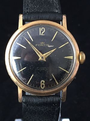 Goldplated Mechanical Fortis Watch 2251 AS1538-1539 Caliber