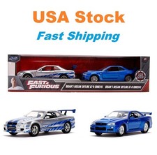 Paquete doble Fast And Furious Nissan Skyline GT-R techo rígido JADA 5", 1:32