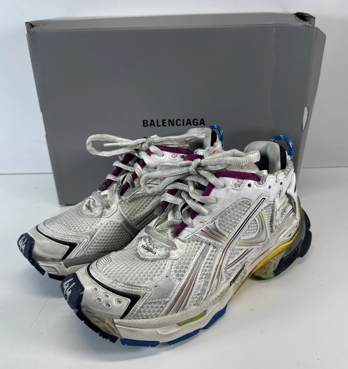 Balenciaga — Excellent Condition Size 11 - Balenciaga Runner Sneaker Multi-Color & Box