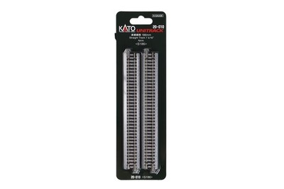 Kato N Scale Unitrack 7 5/16'' 186mm Straight Track - 4 per package 7