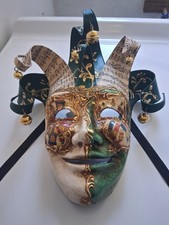 Jester Joker Carnival Mardi Gras Mask Made In Italy New With Tags By Si Lucia