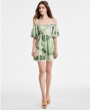 Rachel Rachel Roy Circle-Trim Off-the-Shoulder Dress - Open Green Size 4 NWT
