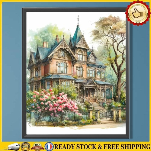 FR 5D DIY Full Round Drill Diamond Painting House Kit Home Decor Art ...