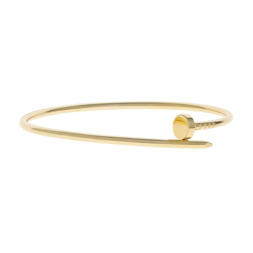Cartier 18k Yellow Gold Juste Un Clou Small Model Bangle Bracelet Size 18