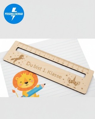 Holz Lesehilfe personalisiert Name Lineal Einschulung Schultüte füllen Geschenk