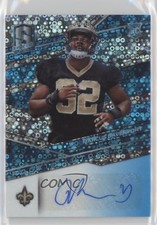 2018 Panini Spectra Rookie Neon Blue Prizm 66/149 Marcus Davenport #177 Auto rp9