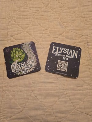 Elysian Brewing Space Dust IPA - 2 Beer Coasters -  Seattle, WA