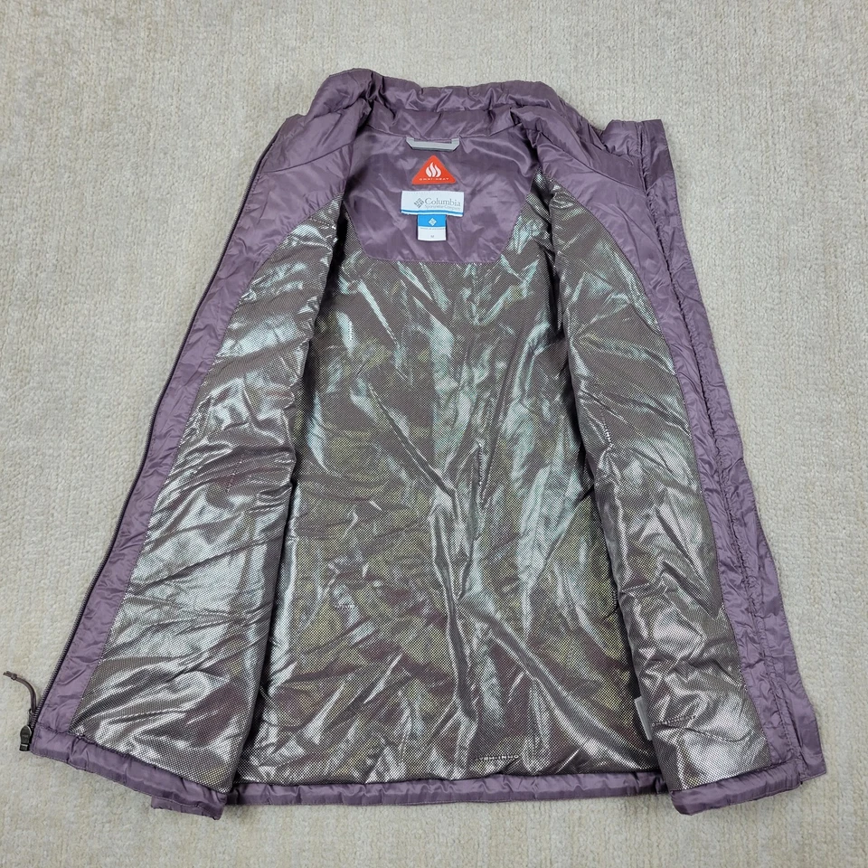 Columbia Puffer Vest Women M Purple Full Zip Quilted Packable Lightweight Hiking - Image 3 of 4