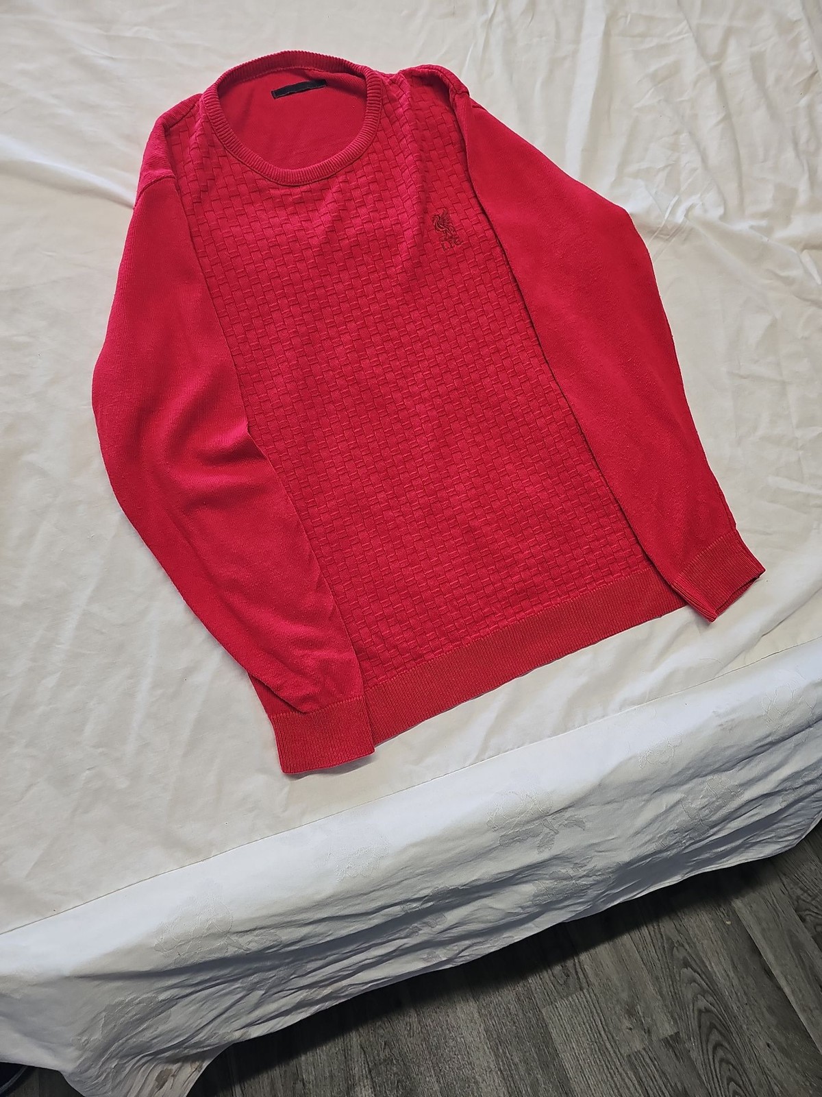 Liverpool FC Red Textured Knit Pullover Jumper - XL  NN1015 image 3