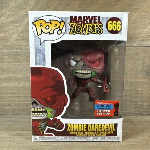 FIGURA DE VINILO FUNKO POP EXCLUSIVA DE MARVEL ZOMBIES ZOMBIE DAREDEVIL 666 CASI COMO NUEVA