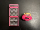Vintage 1994 Barbie Wind Up Pink Boombox Cd Radio with Matching Speakers