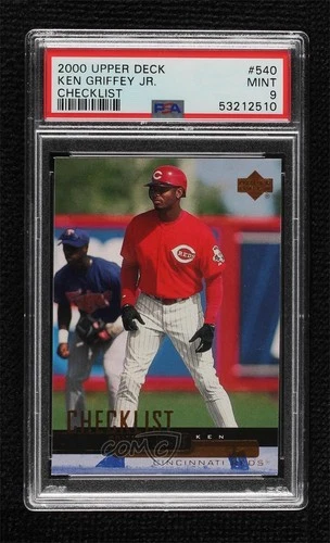 2000 Upper Deck Checklist Ken Griffey Jr #540 PSA 9 MINT HOF