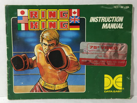 COMPLETE Ring King NINTENDO NES Manual BOXING Data East CIB - TESTED & WORKING