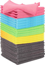 Microfiber Cleaning Cloths 24 Pack All-Purpose Towels 12x12 Inches Assorted