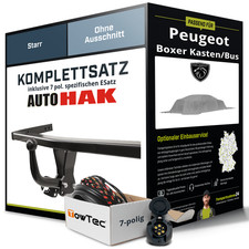 Anhängerkupplung starr für PEUGEOT Boxer Kasten/Bus +E-Satz (AHK+ES) PKW NEU ABE